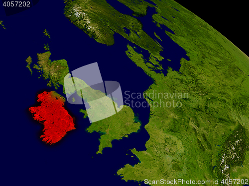 Image of Ireland from space