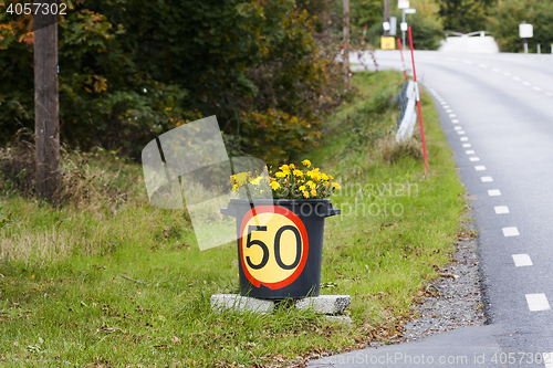 Image of creative speed limit sign