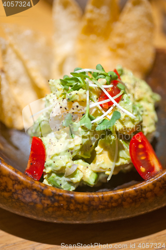 Image of avocado and shrimps salad 