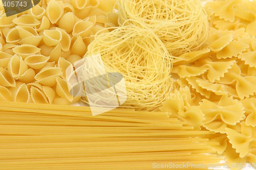 Image of pasta assortment texture