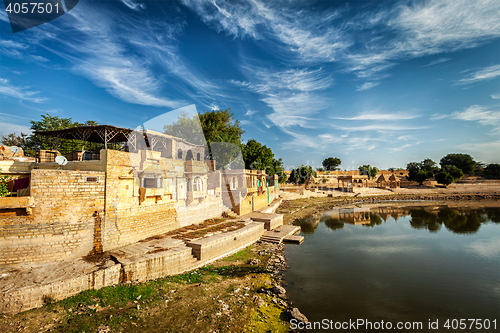 Image of Indian landmark Gadi Sagar in Rajasthan