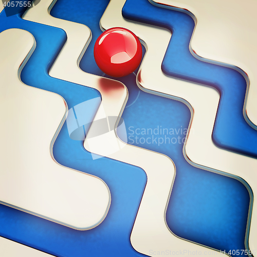 Image of Virtual background. 3D illustration. Vintage style.