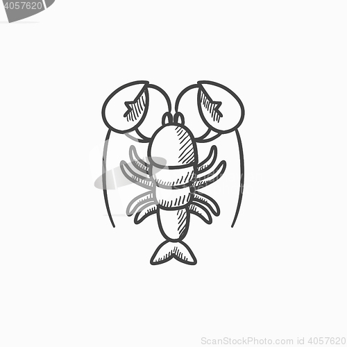 Image of Lobster sketch icon.