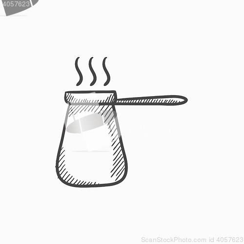 Image of Coffee turk sketch icon.