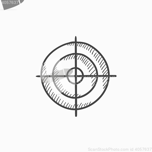 Image of Shooting target sketch icon.