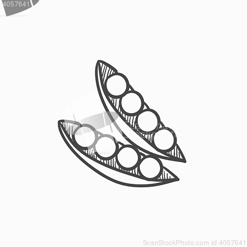 Image of Peapod sketch icon.