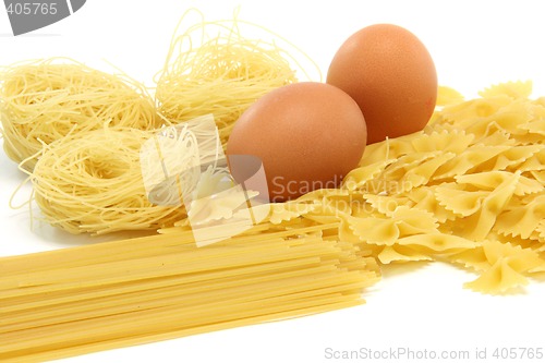 Image of spagheti asortment eggs
