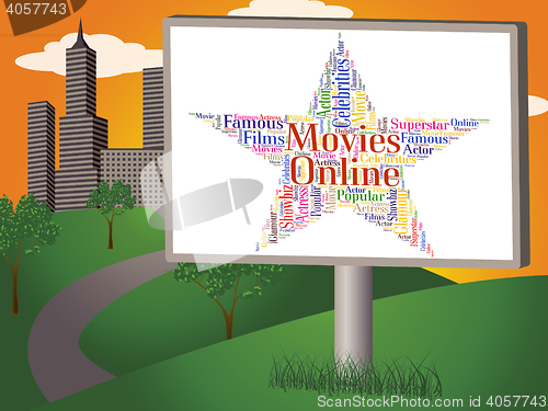 Image of Movies Online Means World Wide Web And Cinema