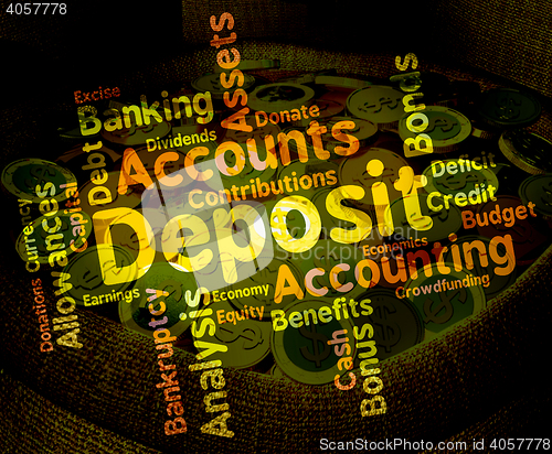 Image of Deposit Word Means Pre Payment And Deposited