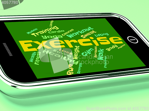 Image of Exercise Words Means Get Fit And Exercised