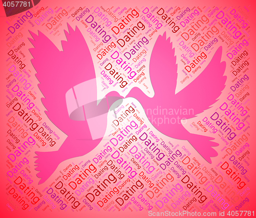 Image of Dating Doves Indicates Love Birds And Dates