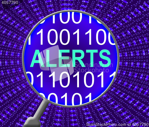 Image of Internet Alerts Shows Web Site And Alarm