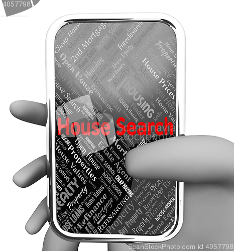 Image of House Search Shows Web Site And Compare
