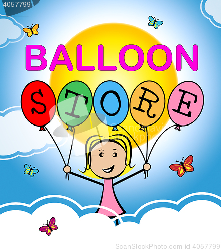 Image of Balloon Store Indicates Checkout Shops And Trade