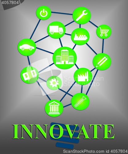 Image of Innovate Icons Means Symbols Innovation And Reorganization