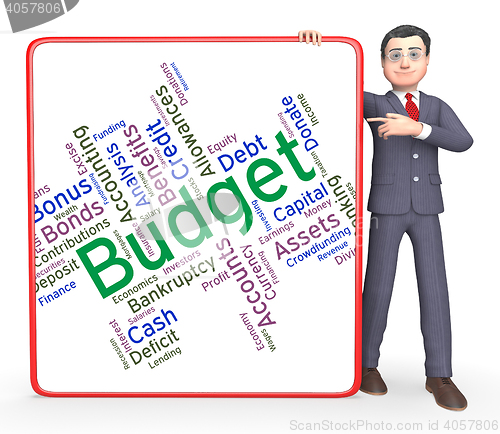 Image of Budget Words Represents Budgets Accounting And Financial