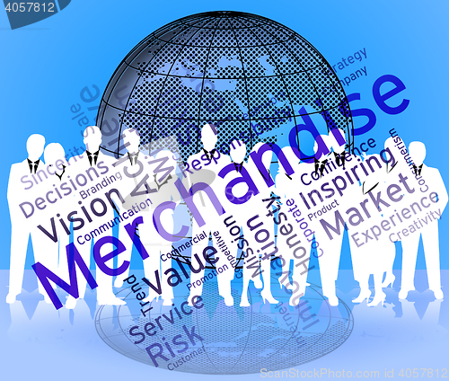 Image of Merchantise Words Indicates Vending Vend And Sold