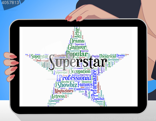 Image of Superstar Word Means Hot Shot And Figure