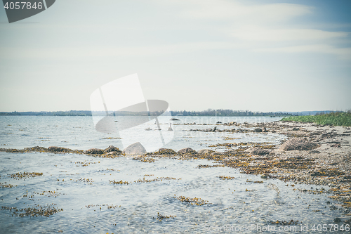 Image of Beach with rocks by the sea