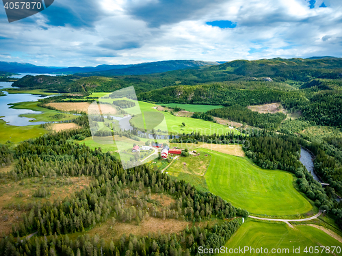 Image of Beautiful Nature Norway aerial photography.