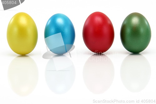 Image of eggs with reflection