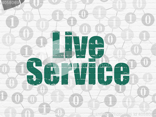 Image of Finance concept: Live Service on wall background