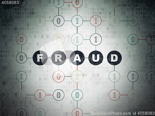 Image of Privacy concept: Fraud on Digital Data Paper background