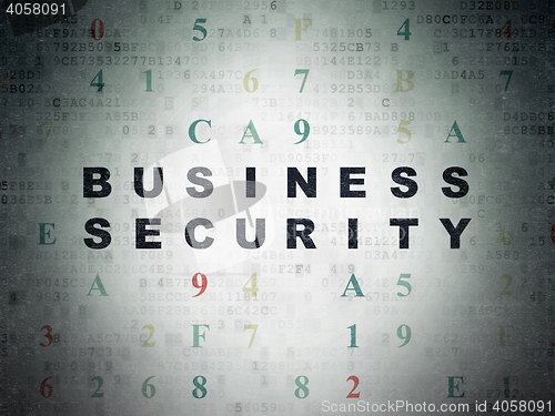 Image of Safety concept: Business Security on Digital Data Paper background