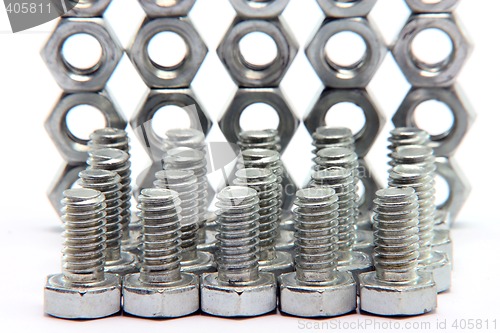 Image of screws and bolts blur
