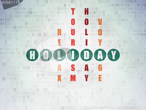 Image of Tourism concept: Holiday in Crossword Puzzle