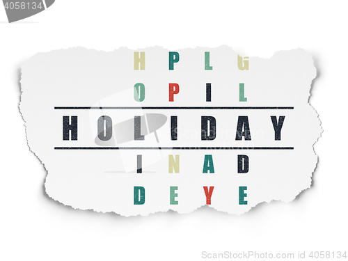 Image of Holiday concept: Holiday in Crossword Puzzle