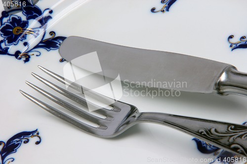 Image of dish fork and knife