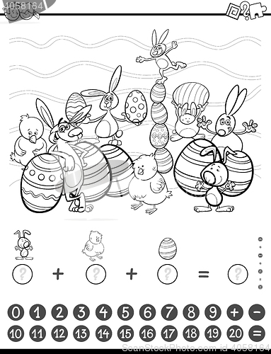 Image of maths task coloring book