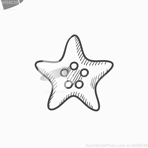 Image of Starfish sketch icon.