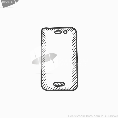 Image of Mobile phone sketch icon.