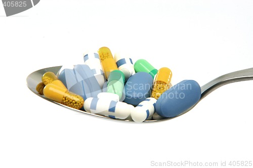 Image of spoon pills detail