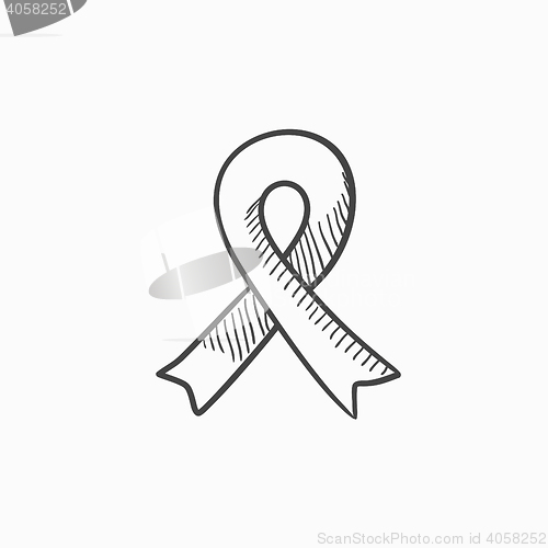 Image of Ribbon sketch icon.