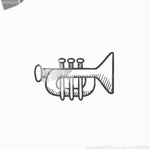 Image of Trumpet sketch icon.