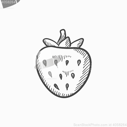 Image of Strawberry sketch icon.