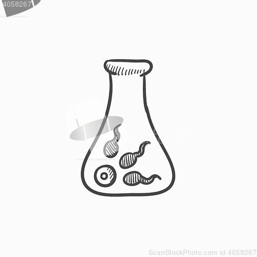 Image of In vitro fertilisation sketch icon.