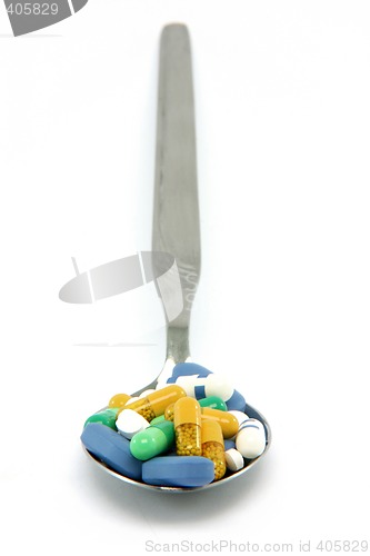 Image of spoon full of pills