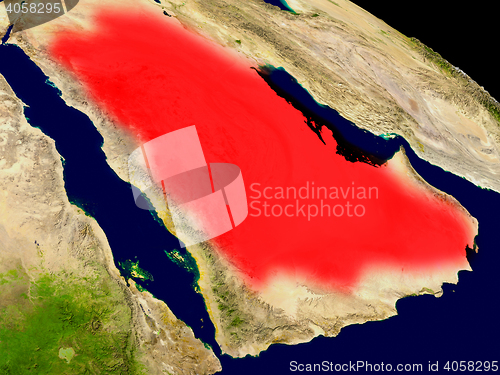 Image of Saudi Arabia from space