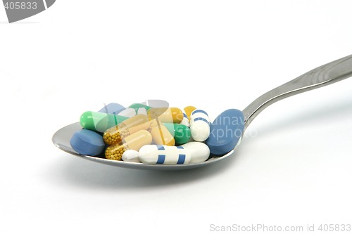 Image of spoon pills detail