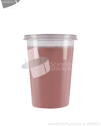 Image of Plastic cup orange juice