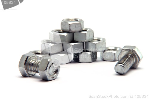 Image of screws bolts stack