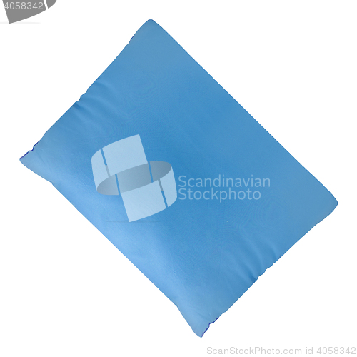 Image of Blue cushion isolated