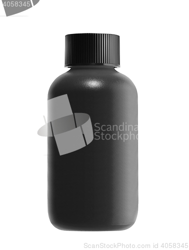 Image of black bottle isolated