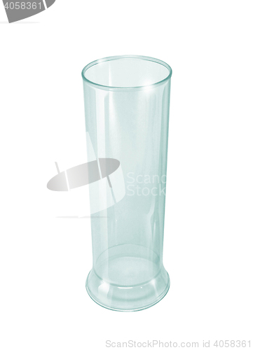 Image of plastic glass on a white background