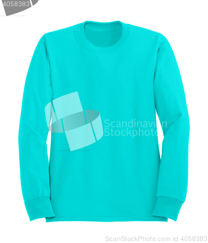 Image of blue sweater isolated 