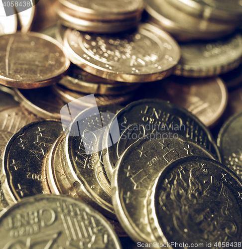 Image of Vintage Euro coins background